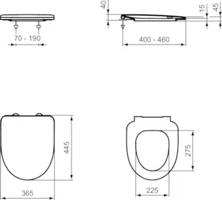 IDEAL STANDARD I.LIFE A - Wrapover sedátko 365x445x40 mm v bílé lesklé barvě - SoftClosing WC #T467701 - Bílá (Alpine), obrázek 8