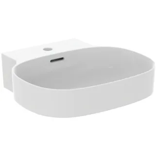 IDEAL STANDARD LINDA-X - Umyvadlo 500x480x155 mm v bílé hedvábné matné barvě, 1 otvor pro baterii, s přepadem - Diamatec #T4981V1 - hedvábně bílá