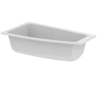 IDEAL STANDARD I.LIFE - Prostorově úsporná vana 1600x900x450 mm v bílé lesklé barvě, bez otvoru pro baterii, s přepadem, bez výsuvného odpadu - Odolná proti detergentům, odolná proti světlu #T476801 - Bílá (Alpine)
