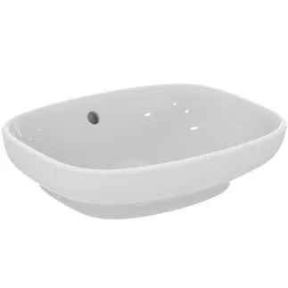 IDEAL STANDARD I.LIFE B - Mísa 450x370x140 mm v bílé lesklé barvě, bez otvoru pro baterii, s přepadem - Prostorově úsporné umyvadlo #T509201 - Bílá (Alpine)