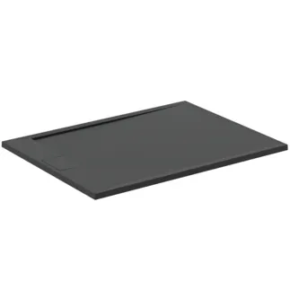 IDEAL STANDARD ULTRA FLAT S I.LIFE - Obdélníková sprchová vanička 1200x800x30 mm v černé barvě - antibakteriální, protiskluzový povrch, bezbariérová, v souladu s DIN 18040, možnost řezání na míru, opravitelná, výška 30 mm #T5220FV - břidlice