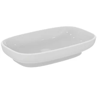 IDEAL STANDARD I.LIFE B - Mísa 600x370x120 mm v bílém lesku, bez otvoru pro baterii, bez přepadu - Prostorově úsporné umyvadlo #T508701 - Bílá (Alpine)