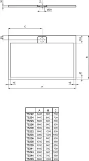 IDEAL STANDARD ULTRA FLAT S I.LIFE - Obdélníková sprchová vanička 1800x1000x30 mm v černé barvě - antibakteriální, protiskluzový povrch, bezbariérová, v souladu s DIN 18040, možnost řezání na míru, opravitelná, výška 30 mm #T5245FV - břidlice, obrázek 4