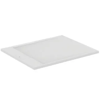 IDEAL STANDARD ULTRA FLAT S I.LIFE - Obdélníková sprchová vanička 1000x800x30 mm v kararské bílé barvě - Antibakteriální, Protiskluzový povrch, Bezbariérová, podle DIN 18040, Lze řezat na míru, Opravitelná, výška 30 mm #T5223FR - kararská bílá