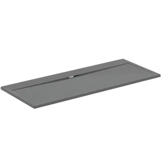 IDEAL STANDARD ULTRA FLAT S I.LIFE - Obdélníková sprchová vanička 1700x700x30 mm v křemenné šedé barvě - Antibakteriální, Protiskluzový povrch, Bezbariérová, podle DIN 18040, Lze řezat na míru, Opravitelná, výška 30 mm #T5244FS - Křemenná šedá