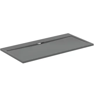 IDEAL STANDARD ULTRA FLAT S I.LIFE - Obdélníková sprchová vanička 1600x800x30 mm v křemenné šedé barvě - Antibakteriální, Protiskluzový povrch, Bezbariérová, podle DIN 18040, Lze řezat na míru, Opravitelná, výška 30 mm #T5225FS - Křemenná šedá