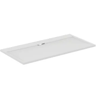 IDEAL STANDARD ULTRA FLAT S I.LIFE - Obdélníková sprchová vanička 1600x800x30 mm v kararské bílé barvě - Antibakteriální, Protiskluzový povrch, Bezbariérová, podle DIN 18040, Lze řezat na míru, Opravitelná, výška 30 mm #T5225FR - kararská bílá