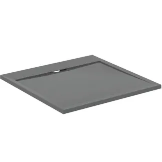 IDEAL STANDARD ULTRA FLAT S I.LIFE - Čtvercová sprchová vanička 900x900x30 mm v křemenné šedé barvě - antibakteriální, protiskluzový povrch, bezbariérová, v souladu s DIN 18040, možnost řezání na míru, opravitelná, výška 30 mm #T5227FS - křemenná šedá