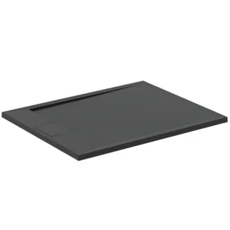 IDEAL STANDARD ULTRA FLAT S I.LIFE - obdélníková sprchová vanička 1000x800x30 mm v černé barvě - antibakteriální, protiskluzový povrch, bezbariérová, v souladu s DIN 18040, možnost řezání na míru, opravitelná, výška 30 mm #T5223FV - břidlice