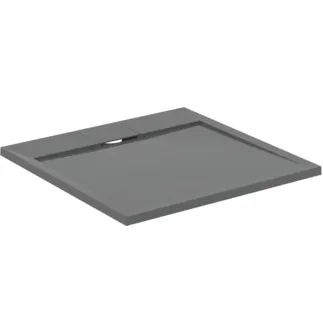 IDEAL STANDARD ULTRA FLAT S I.LIFE - Čtvercová sprchová vanička 800x800x30 mm v křemenné šedé barvě - antibakteriální, protiskluzový povrch, bezbariérová, v souladu s DIN 18040, lze řezat na míru, opravitelná, výška 30 mm #T5229FS - křemenná šedá