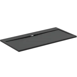 IDEAL STANDARD ULTRA FLAT S I.LIFE - obdélníková sprchová vanička 1600x800x30 mm v černé barvě - antibakteriální, protiskluzový povrch, bezbariérová, podle DIN 18040, možnost řezání na míru, opravitelná, výška 30 mm #T5225FV - břidlice