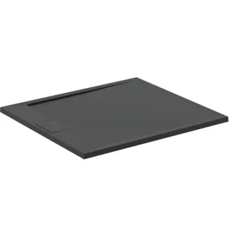 IDEAL STANDARD ULTRA FLAT S I.LIFE - Obdélníková sprchová vanička 1000x900x30 mm v černé barvě - antibakteriální, protiskluzový povrch, bezbariérová, v souladu s DIN 18040, lze řezat na míru, opravitelná, výška 30 mm #T5231FV - břidlice