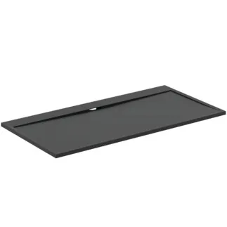 IDEAL STANDARD ULTRA FLAT S I.LIFE - Obdélníková sprchová vanička 2000x1000x30 mm v černé barvě - antibakteriální, protiskluzový povrch, bezbariérová, v souladu s DIN 18040, možnost řezání na míru, opravitelná, výška 30 mm #T5235FV - břidlice