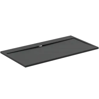 IDEAL STANDARD ULTRA FLAT S I.LIFE - obdélníková sprchová vanička 1700x800x30 mm v černé barvě - antibakteriální, protiskluzový povrch, bezbariérová, v souladu s DIN 18040, možnost řezání na míru, opravitelná, výška 30 mm #T5238FV - břidlice