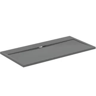 IDEAL STANDARD ULTRA FLAT S I.LIFE - Obdélníková sprchová vanička 1400x700x30 mm v křemenné šedé barvě - Antibakteriální, Protiskluzový povrch, Bezbariérová, podle DIN 18040, Lze řezat na míru, Opravitelná, výška 30 mm #T5241FS - Křemenná šedá