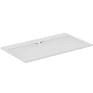 IDEAL STANDARD ULTRA FLAT S I.LIFE - Obdélníková sprchová vanička 1400x800x30 mm v kararské bílé barvě - Antibakteriální, Protiskluzový povrch, Bezbariérová, podle DIN 18040, Lze řezat na míru, Opravitelná, výška 30 mm #T5224FR - kararská bílá