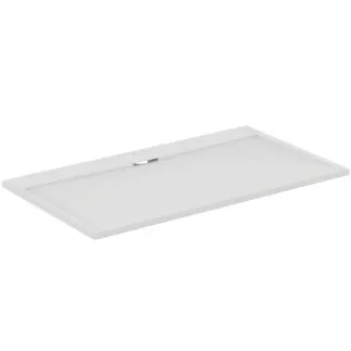 IDEAL STANDARD ULTRA FLAT S I.LIFE - Obdélníková sprchová vanička 1600x900x30 mm v bílé barvě carrara - Antibakteriální, protiskluzový povrch, bezbariérová, v souladu s DIN 18040, možnost řezání na míru, opravitelná, výška 30 mm #T5226FR - bílá carrara