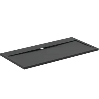IDEAL STANDARD ULTRA FLAT S I.LIFE - Obdélníková sprchová vanička 1400x700x30 mm v černé barvě - antibakteriální, protiskluzový povrch, bezbariérová, v souladu s DIN 18040, možnost řezání na míru, opravitelná, výška 30 mm #T5241FV - břidlice