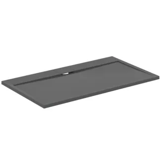 IDEAL STANDARD ULTRA FLAT S I.LIFE - Obdélníková sprchová vanička 1400x800x30 mm v křemenné šedé barvě - Antibakteriální, Protiskluzový povrch, Bezbariérový, podle DIN 18040, Lze řezat na míru, Opravitelná, výška 30 mm #T5224FS - Křemenná šedá