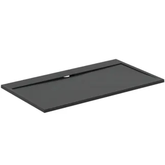 IDEAL STANDARD ULTRA FLAT S I.LIFE - Obdélníková sprchová vanička 1600x900x30 mm v černé barvě - antibakteriální, protiskluzový povrch, bezbariérová, v souladu s DIN 18040, možnost řezání na míru, opravitelná, výška 30 mm #T5226FV - břidlice