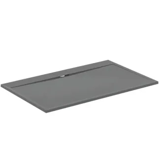 IDEAL STANDARD ULTRA FLAT S I.LIFE - Obdélníková sprchová vanička 1600x1000x30 mm v křemenné šedé barvě - Antibakteriální, Protiskluzový povrch, Bezbariérová, podle DIN 18040, Lze řezat na míru, Opravitelná, výška 30 mm #T5232FS - Křemenná šedá