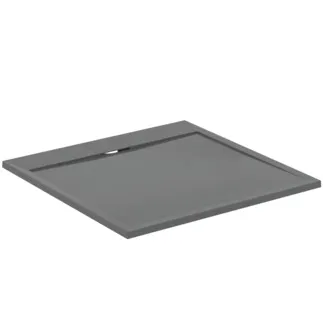 IDEAL STANDARD ULTRA FLAT S I.LIFE - Čtvercová sprchová vanička 1000x1000x30 mm v křemenné šedé barvě - antibakteriální, protiskluzový povrch, bezbariérová, v souladu s DIN 18040, lze řezat na míru, opravitelná, výška 30 mm #T5234FS - křemenná šedá