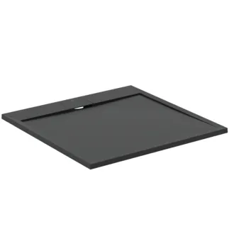 IDEAL STANDARD ULTRA FLAT S I.LIFE - Čtvercová sprchová vanička 1000x1000x30 mm v černé barvě - antibakteriální, protiskluzový povrch, bezbariérová, v souladu s DIN 18040, možnost řezání na míru, opravitelná, výška 30 mm #T5234FV - břidlice
