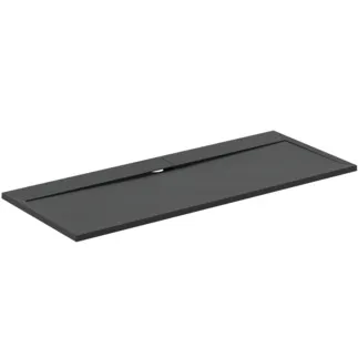 IDEAL STANDARD ULTRA FLAT S I.LIFE - obdélníková sprchová vanička 1700x700x30 mm v černé barvě - antibakteriální, protiskluzový povrch, bezbariérová, v souladu s DIN 18040, možnost řezání na míru, opravitelná, výška 30 mm #T5244FV - břidlice