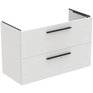IDEAL STANDARD I.LIFE A - Toaletní stolek 1000x440x630 mm v bílé barvě, 2 zásuvky - SoftClosing, Předmontováno, Dřevo z udržitelných zdrojů #T5257DU - Bílá
