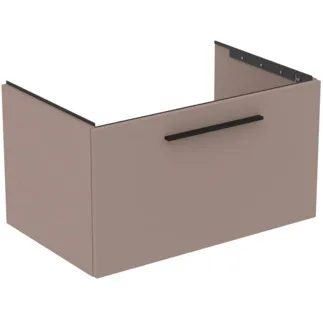 IDEAL STANDARD I.LIFE B - Toaletní stolek 800x505x440 mm v béžové matné barvě, 1 zásuvka - SoftClosing, Předmontováno, Dřevo z udržitelných zdrojů #T5271NH - Greige