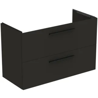 IDEAL STANDARD I.LIFE A - toaletní stolek 1000x440x630 mm v matné uhlíkové šedé barvě, 2 zásuvky - SoftClosing, předmontovaný, dřevo z udržitelných zdrojů #T5257NV - uhlíkově šedá