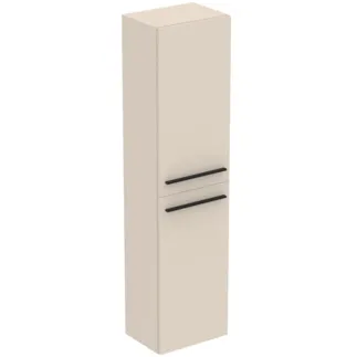 IDEAL STANDARD I.LIFE A - Šatní skříň 400x300x1600 mm v pískově béžové matné barvě, 2 dveře - Předmontováno, dřevo z udržitelných zdrojů #T5260NF - Pískově béžová barva
