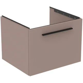 IDEAL STANDARD I.LIFE B - Toaletní stolek 600x505x440 mm v béžové matné barvě, 1 zásuvka - SoftClosing, Předmontováno, Dřevo z udržitelných zdrojů #T5269NH - Greige