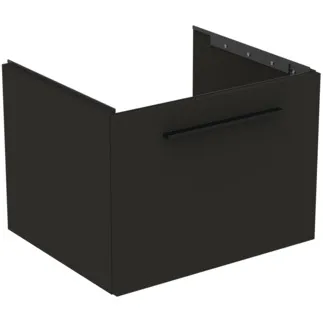 IDEAL STANDARD I.LIFE B - Toaletní stolek 600x505x440 mm v matné karbonově šedé barvě, 1 zásuvka - SoftClosing, Předmontováno, Dřevo z udržitelných zdrojů #T5269NV - Carbon grey