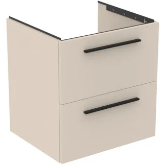 IDEAL STANDARD I.LIFE B - Toaletní stolek 600x505x630 mm v pískově béžové matné barvě, 2 zásuvky - SoftClosing, Předmontováno, Dřevo z udržitelných zdrojů #T5270NF - Pískově béžová barva
