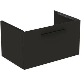 IDEAL STANDARD I.LIFE B - Toaletní stolek 800x505x440 mm v matné uhlíkové šedi, 1 zásuvka - SoftClosing, Předmontováno, Dřevo z udržitelných zdrojů #T5271NV - Uhlíkově šedá