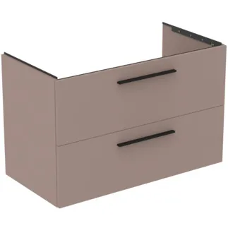 IDEAL STANDARD I.LIFE B - Toaletní stolek 1000x505x630 mm v béžové matné barvě, 2 zásuvky - SoftClosing, Předmontováno, Dřevo z udržitelných zdrojů #T5276NH - Greige
