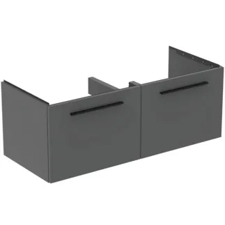 IDEAL STANDARD I.LIFE B - toaletní stolek 1200x505x440 mm v béžové matné barvě, 2 zásuvky - SoftClosing, předmontovaný, dřevo z udržitelných zdrojů #T5277NG - Quartz grey