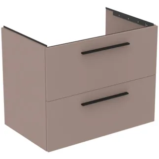 IDEAL STANDARD I.LIFE B - Toaletní stolek 800x505x630 mm v béžové matné barvě, 2 zásuvky - SoftClosing, Předmontováno, Dřevo z udržitelných zdrojů #T5272NH - Greige