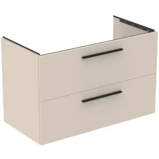 IDEAL STANDARD I.LIFE B - Toaletní stolek 1000x505x630 mm v pískově béžové matné barvě, 2 zásuvky - SoftClosing, Předmontováno, Dřevo z udržitelných zdrojů #T5276NF - Pískově béžová barva