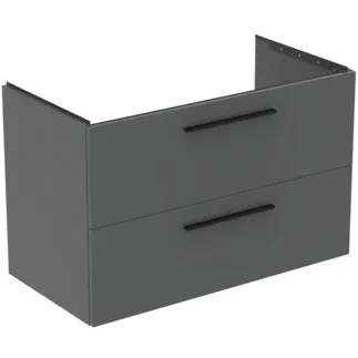 IDEAL STANDARD I.LIFE B - toaletní stolek 1000x505x630 mm v béžové matné barvě, 2 zásuvky - SoftClosing, předmontovaný, dřevo z udržitelných zdrojů #T5276NG - Quartz grey