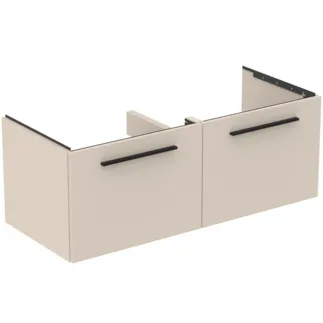 IDEAL STANDARD I.LIFE B - Toaletní stolek 1200x505x440 mm v pískově béžové matné barvě, 2 zásuvky - SoftClosing, Předmontováno, Dřevo z udržitelných zdrojů #T5277NF - Pískově béžová barva