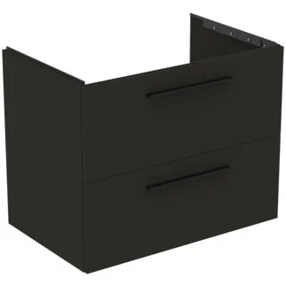 IDEAL STANDARD I.LIFE B - Toaletní stolek 800x505x630 mm v karbonově šedé matné barvě, 2 zásuvky - SoftClosing, Předmontováno, Dřevo z udržitelných zdrojů #T5272NV - Karbonově šedá barva