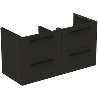 IDEAL STANDARD I.LIFE B - toaletní stolek 1200x505x630 mm v matné karbonově šedé barvě, 4 zásuvky - SoftClosing, předmontovaný, dřevo z udržitelných zdrojů #T5278NV - Carbon grey