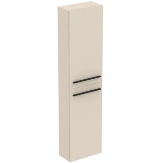 IDEAL STANDARD I.LIFE S - Skříň 400x210x1600 mm v pískově béžové matné barvě, 2 dveře - Předmontováno, dřevo z udržitelných zdrojů #T5288NF - Pískově béžová barva