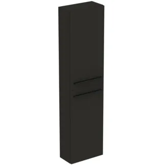 IDEAL STANDARD I.LIFE S - Skříňka 400x210x1600 mm v karbonově šedé matné barvě, 2 dveře - Předmontované, dřevo z udržitelných zdrojů #T5288NV - karbonově šedá