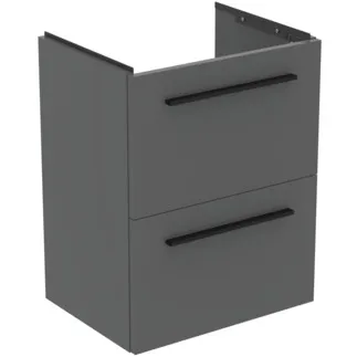 IDEAL STANDARD I.LIFE S - toaletní stolek 500x375x630 mm v béžové matné barvě, 2 zásuvky - SoftClosing, prostorově úsporný, předem smontovaný, dřevo z udržitelných zdrojů #T5291NG - Quartz grey