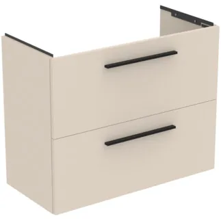 IDEAL STANDARD I.LIFE S - toaletní stolek 800x375x630 mm v pískově béžové matné barvě, 2 zásuvky - SoftClosing, předmontovaný, dřevo z udržitelných zdrojů #T5295NF - pískově béžová barva