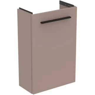 IDEAL STANDARD I.LIFE S - Toaletní stolek 410x205x630 mm v béžové matné barvě, 1 dvířka - SoftClosing, Úspora místa, Předmontováno, Dřevo z udržitelných zdrojů #T5296NH - Greige