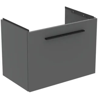 IDEAL STANDARD I.LIFE S - Vanity unit 600x375x440 mm v béžové matné barvě, 1 zásuvka - SoftClosing, Úspora místa, Předmontováno, Dřevo z udržitelných zdrojů #T5292NG - Quartz grey